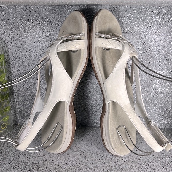 Merrell Silver Birch Leather Braided Slingback Outdoor Thong Sandals Shoes Sz 9 - Picture 7 of 8